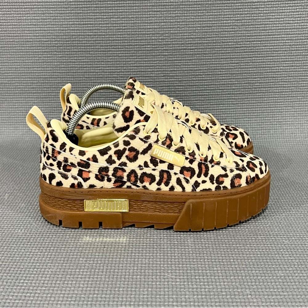 PUMA Mayze Leopard Chunky Platform Sneakers Womens Size 7